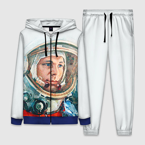 Женский костюм Гагарин в полете / 3D-Синий – фото 1