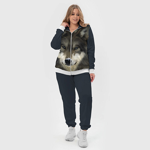 Женский костюм Зимний волк / 3D-Белый – фото 4