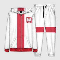 Женский 3D-костюм Сборная Польши по футболу, цвет: 3D-красный