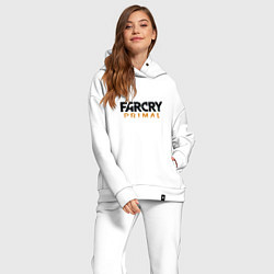Женский костюм оверсайз Far Cry: Primal Logo, цвет: белый — фото 2