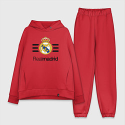 Женский костюм оверсайз Real Madrid Lines, цвет: красный