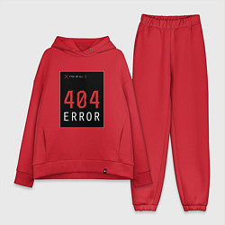 Женский костюм оверсайз 404 Error, цвет: красный