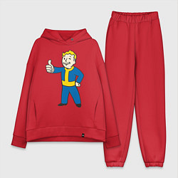 Женский костюм оверсайз Fallout Boy, цвет: красный