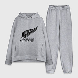Женский костюм оверсайз New Zeland: All blacks, цвет: меланж