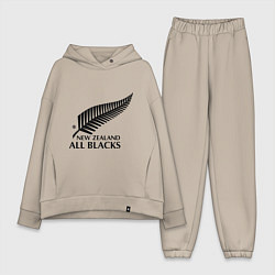 Женский костюм оверсайз New Zeland: All blacks, цвет: миндальный