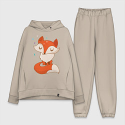 Женский костюм оверсайз Лисичка, цвет: миндальный