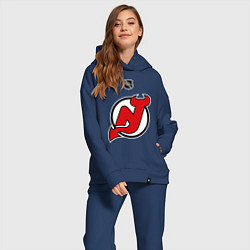 Женский костюм оверсайз New Jersey Devils: Kovalchuk 17, цвет: тёмно-синий — фото 2