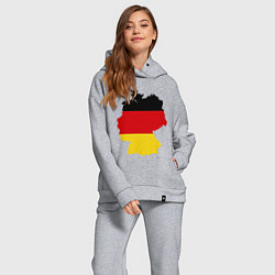 Женский костюм оверсайз Германия (Germany) цвета меланж — фото 2