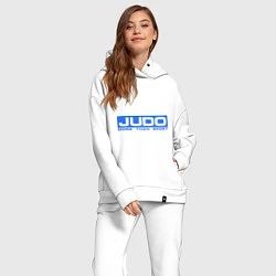 Женский костюм оверсайз Judo: More than sport, цвет: белый — фото 2
