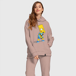 Женский костюм оверсайз Bart Bully, цвет: пыльно-розовый — фото 2