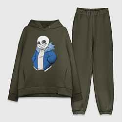 Женский костюм оверсайз Sans, цвет: хаки