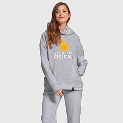 Женский костюм оверсайз Sick my duck!, цвет: меланж — фото 2