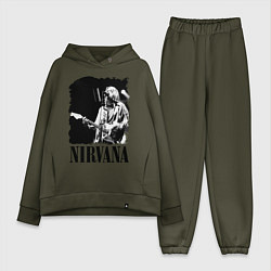 Женский костюм оверсайз Black Nirvana, цвет: хаки