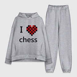 Женский костюм оверсайз I love chess