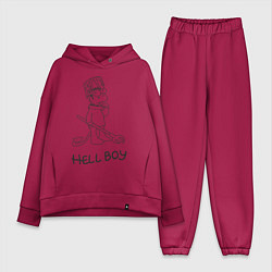 Женский костюм оверсайз Bart: Hell Boy, цвет: маджента
