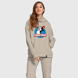 Женский костюм оверсайз Chilly Willy, цвет: миндальный — фото 2