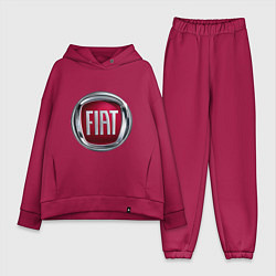 Женский костюм оверсайз FIAT logo, цвет: маджента