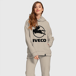 Женский костюм оверсайз Iveco, цвет: миндальный — фото 2