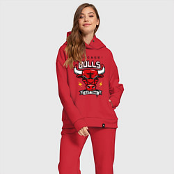 Женский костюм оверсайз Chicago Bulls est. 1966, цвет: красный — фото 2