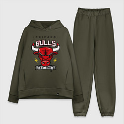 Женский костюм оверсайз Chicago Bulls est. 1966, цвет: хаки