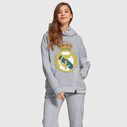 Женский костюм оверсайз Real Madrid FC, цвет: меланж — фото 2