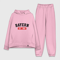 Женский костюм оверсайз FC Bayern Est. 1900, цвет: светло-розовый