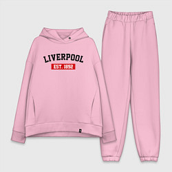 Женский костюм оверсайз FC Liverpool Est. 1892, цвет: светло-розовый