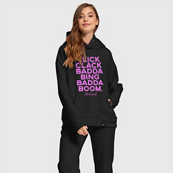 Женский костюм оверсайз Click Clack Black Pink, цвет: черный — фото 2