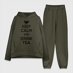 Женский костюм оверсайз Keep Calm & Drink Tea