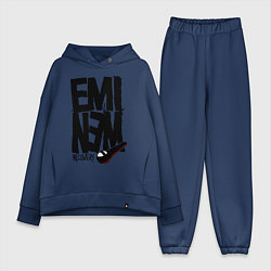Женский костюм оверсайз Eminem recovery, цвет: тёмно-синий