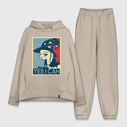 Женский костюм оверсайз MLP: Yes I Can, цвет: миндальный