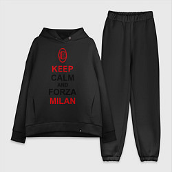 Женский костюм оверсайз Keep Calm & Forza Milan, цвет: черный