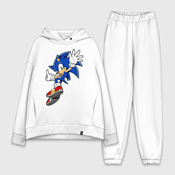 Женский костюм оверсайз Sonic, цвет: белый