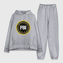 Женский костюм оверсайз FBI Departament, цвет: меланж