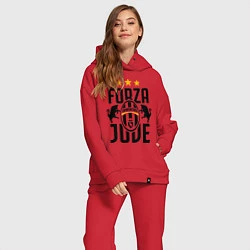 Женский костюм оверсайз Forza Juve, цвет: красный — фото 2