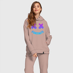 Женский костюм оверсайз FORTNITE x MARSHMELLO, цвет: пыльно-розовый — фото 2