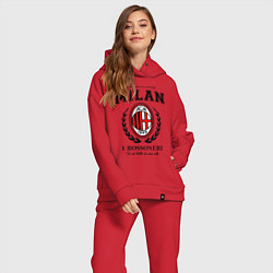 Женский костюм оверсайз Milan: I Rossoneri, цвет: красный — фото 2