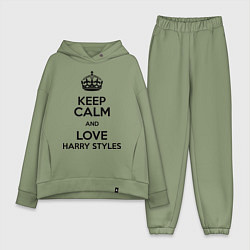 Женский костюм оверсайз Keep Calm & Love Harry Styles, цвет: авокадо