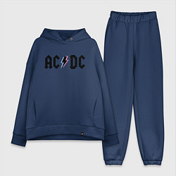 Женский костюм оверсайз AC/DC, цвет: тёмно-синий