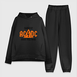 Женский костюм оверсайз AC/DC: High Voltage, цвет: черный
