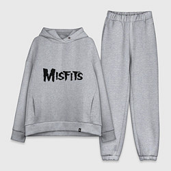 Женский костюм оверсайз Misfits logo, цвет: меланж