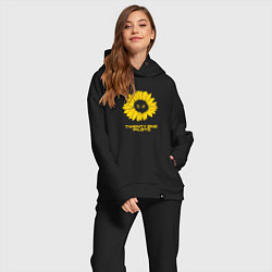 Женский костюм оверсайз 21 Pilots: Sunflower, цвет: черный — фото 2