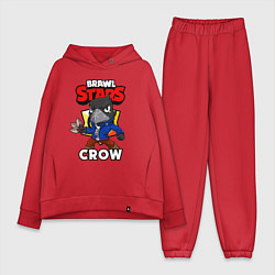 Женский костюм оверсайз BRAWL STARS CROW, цвет: красный