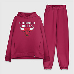 Женский костюм оверсайз CHICAGO BULLS, цвет: маджента