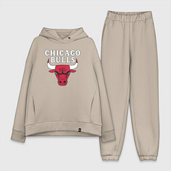 Женский костюм оверсайз CHICAGO BULLS, цвет: миндальный