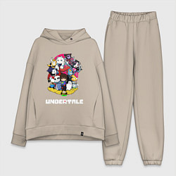 Женский костюм оверсайз UNDERTALE, цвет: миндальный