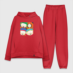 Женский костюм оверсайз South Park, цвет: красный