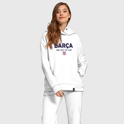 Женский костюм оверсайз FC Barcelona Barca 2022, цвет: белый — фото 2