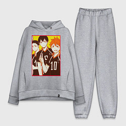 Женский костюм оверсайз Haikyuu Haikyu Haikuu, цвет: меланж