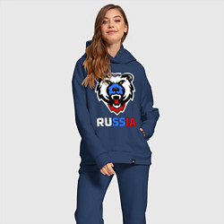 Женский костюм оверсайз Русский медведь, цвет: тёмно-синий — фото 2
